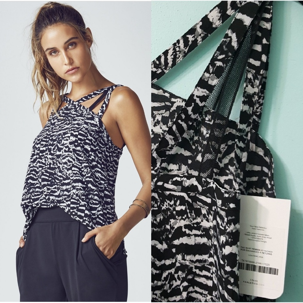 NWT Fabletics Liza Semi-cropped Print Tank Size XS/4
